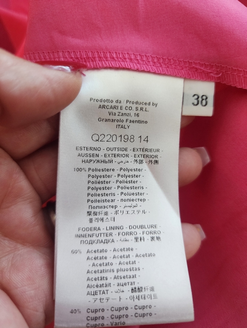 AVN PUFF SLEEVES CREW NECK PINK TOP 38 MADE IN ITALY - Picture 5 of 16